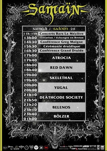 running order samedi